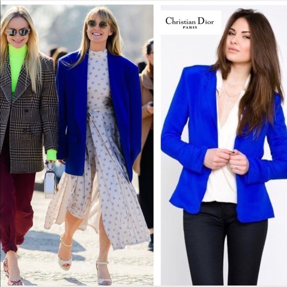 DIOR - NWT Vintage Blazer Lapis, size 14 - Picture 1 of 8